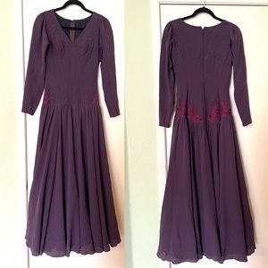 Flamenco Dress Size S Dark Purple